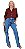 Calça Reta Cintura Alta Jeans - Imagem 1