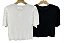 Blusa Manga Curta Vazada Tricot - Imagem 2