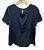 Blusa Manga Curta Pregas Frontal Viscose - Imagem 2