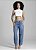 Calça Barrel Cintura Alta Jeans - Imagem 1