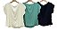 Blusa Manga Curta Detalhe Lateral Viscose - Imagem 5