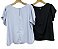 Blusa Manga Curta Franzido Crepe - Imagem 3