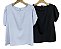 Blusa Manga Curta Franzido Crepe - Imagem 2