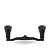 MANIVELA GOMEXUS 95MM CARBON CARRETILHA TPE KNOB - Imagem 1