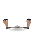 MANIVELA GOMEXUS 100MM TITANIUM CARRETILHA CORK KNOB - 8X5MM - CORK & SILVER DISCONT - Imagem 1