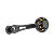 GOMEXUS CARB HANDLE BAITCAST REEL ALUMINUM KNOB CL-A38 - BLACK&GOLD - 7X4MM - 75MM DISCONT - Imagem 1