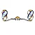 GOMEXUS ALUMINUM HANDLE BAITCAST REEL TITANIUM KNOB BDHT22 - FLAME GOLD - 8X5MM - 100MM DISCONT - Imagem 1