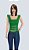 Cropped Artesanal, Verde Esmeralda, Com Cinto na Mesma Cor! - Imagem 1