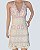 Vestido De Crochê, Modelo Frente Única, Off White Com Detalhes Lavanda! - Imagem 5