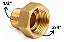 Prolongador latao R. 3/4 bsp (I) x R. 1/2 bsp (E) 20200 - Imagem 1