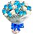 Buque 24 rosas azuis e brancas - Imagem 1