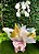 Orquídea phalaenopsis branca de 2 hastes - Imagem 1
