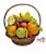 Cesta frutas tropicais - Imagem 1
