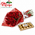 Buquê 12 rosas Premium com Ferrero Rocher 150g - Imagem 1