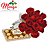 Buquê 12 rosas Premium com Ferrero Rocher 150g - Imagem 1