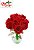 Arranjo rosas vermelhas no vaso de vidro - Imagem 1