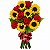 Buque charme Girassol e rosas - Imagem 1