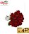 Buque 18 Rosas vermelhas Com Ferrero 100g - Imagem 1