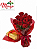 Buque 12 Rosas vermelhas com Caixa de Bombons - Imagem 1