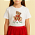 Camiseta Infantil Urso Teddy Fofo - OFF white - 100% Algodão - 4 a 12 anos - Cambitinhos - Imagem 1