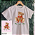 Camiseta Infantil Urso Teddy Fofo - OFF white - 100% Algodão - 4 a 12 anos - Cambitinhos - Imagem 4