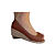 ESPADRILLE  PEEP TOE CARAMELO SALTO 3,5 CM - Imagem 1