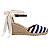 Espadrille Anabela Ivi Listrado Marinho salto 5,5 cm - Imagem 1