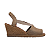Espadrille Anabela Avarca Amêndoa salto 5,5 cm - Imagem 1