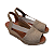Espadrille Anabela Avarca Amêndoa salto 5,5 cm - Imagem 4