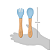 Kit talheres infantil em silicone e bambu buba azul - Imagem 4