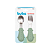 Kit talheres em inox com cabo em silicone infantil verde buba - Imagem 2