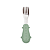Kit talheres em inox com cabo em silicone infantil verde buba - Imagem 4