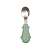 Kit talheres em inox com cabo em silicone infantil verde buba - Imagem 5