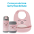 Babador de silicone infantil gumy buba rosa - Imagem 5