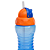 Garrafinha infantil fresh com canudo em silicone azul/ laranja buba - Imagem 7