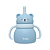 Copo em silicone com canudo ursinho azul buba - Imagem 1