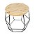 Mesa Lateral Decorativa Aramado Hexágono Tampo Em Madeira - Imagem 8