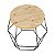 Mesa Lateral Decorativa Aramado Hexágono Tampo Em Madeira - Imagem 5