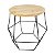 Mesa Lateral Decorativa Aramado Hexágono Tampo Em Madeira - Imagem 6
