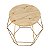 Mesa Lateral Decorativa Aramado Hexágono Tampo Em Madeira - Imagem 3
