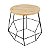 Mesa Lateral Decorativa Aramado Hexágono Tampo Em Madeira - Imagem 7