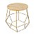 Mesa Lateral Decorativa Aramado Hexágono Tampo Em Madeira - Imagem 2