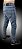 Calça Slim Fit Triple Stitching Jeans Destroyer Blue Stone. - Imagem 1