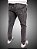 Calça Slim Fit Triple Stitching Jeans Destroyer Black Stone Rasgada. - Imagem 3