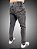 Calça Slim Fit Triple Stitching Jeans Destroyer Black Stone Rasgada. - Imagem 2