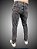 Calça Slim Fit Triple Stitching Jeans Destroyer Black Stone Rasgada. - Imagem 6