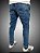 Calça Slim Fit Triple Stitching Jeans Destroyer Blue Stone Rasgada. - Imagem 2