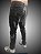 Calça Slim Fit Triple Stitching Jeans Destroyer Black Stone Tie Dye Rasgada. - Imagem 3