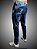 Calça Slim Fit Triple Stitching Jeans Destroyer Blue Stone Tie Dye Rasgada. - Imagem 1