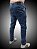 Calça Masculina  Alfaiataria Slim Fit Jeans Marinho Marmorizado SURF-X. - Imagem 2